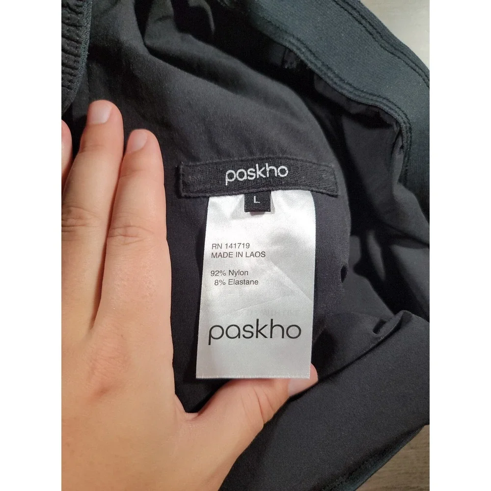 Paskho Pants Untethered Ultimate Travelers Multi Pocket Zipper Black Large Mens